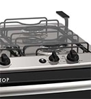 Um forno seguro - O abastecimento de gás é cortado se a chama do forno se apagar Um forno seguro - O abastecimento de gás é cortado se a chama do forno se apagar