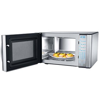forno de micro-ondas Electrolux Blue Touch Espelhado MEC 41 aberto