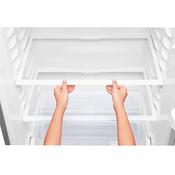 Refrigerador Electrolux CycleDefrost Duplex DC51X com Freezer Gigante prateleiras vidro