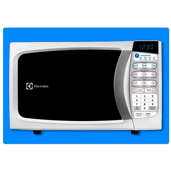 Forno Micro-ondas Electrolux frontal branco