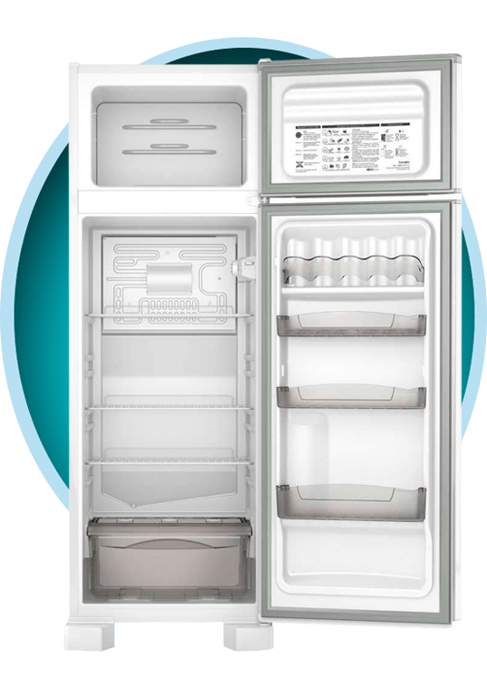 Gaxeta push in – não precisa trocar a porta para substituí-la Refrigerador Esmaltec RCD34 gaxeta