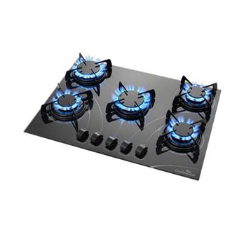 COOKTOP 5 QUEIMADORES com acendedor automático
