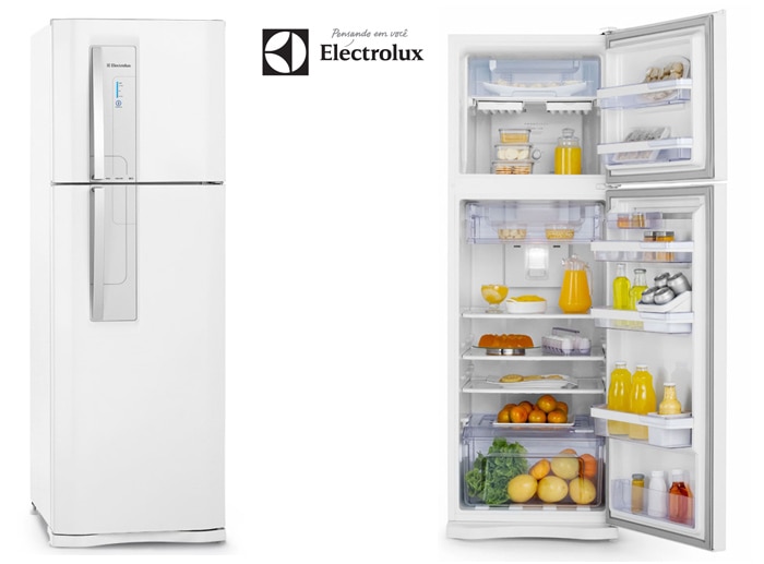 Geladeira Electrolux DF42 Frost Free Blue Touch