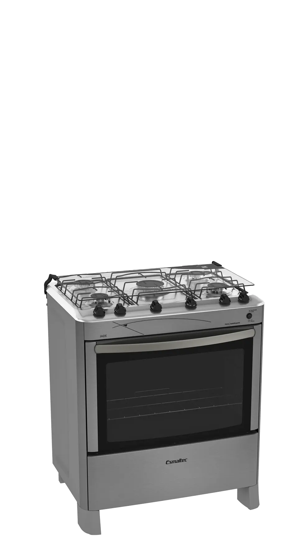 Fogão Piso 4 Bocas Esmaltec Jade Inox