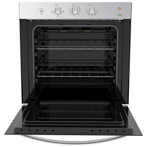 forno de embutir elétrico Brastemp Clean BOB61AR Inox aberto