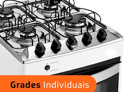 fogao brastemp 4 bocas clean bfo4nab branco mesa inox trempes individuais manipulos anatomicos