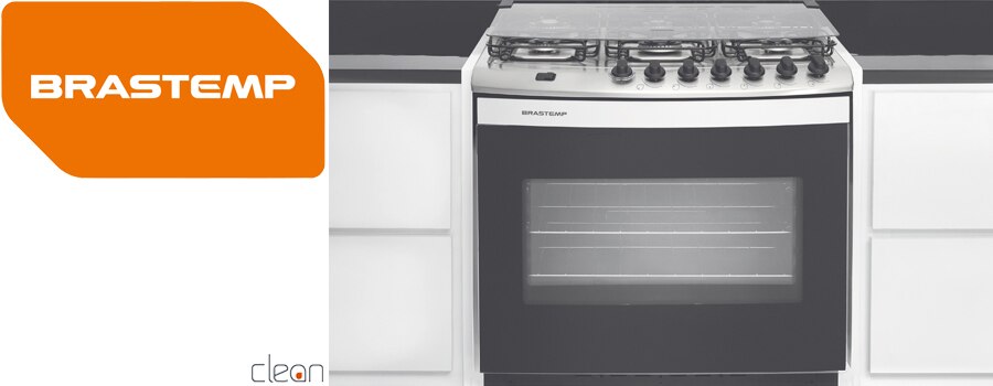 fogao embutir brastemp 6 bocas clean bys6nab branco 