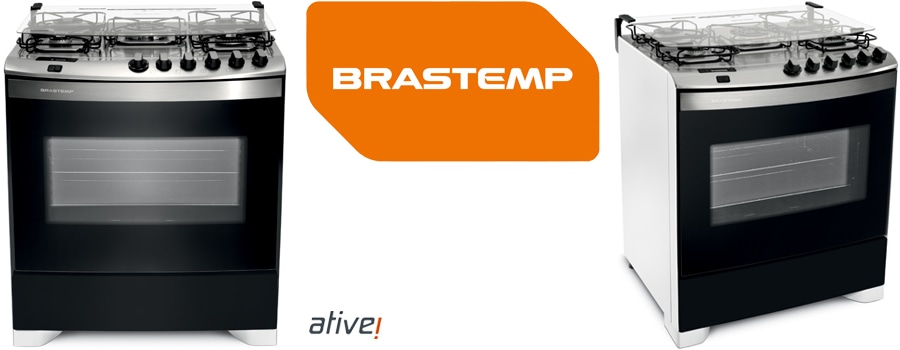 fogao brastemp 5 bocas ative flat top bfs5qab branco bivolt timer digital acendimento automatico