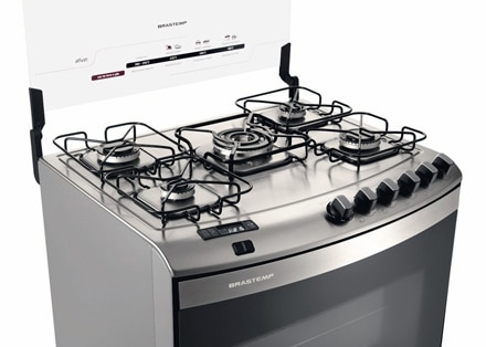 fogao brastemp 5 bocas ative bfs5qar inox mesa flat top plana trempes individuais acendimento automatico