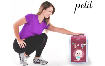 lavadora de roupas praxis 1.2kg petit bebe vermelha compacta design leve facil usar