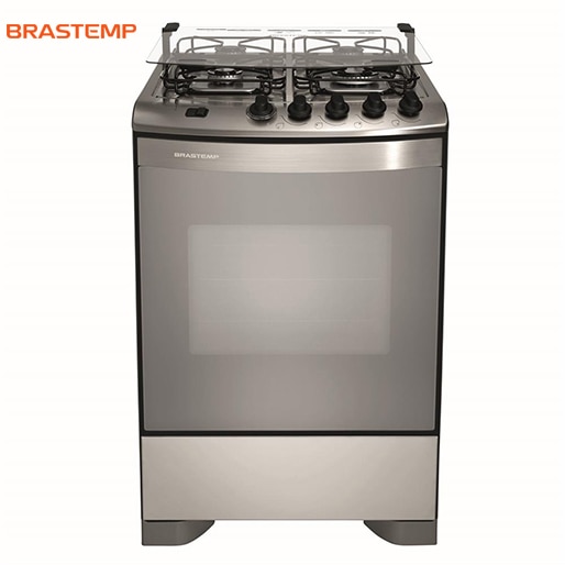 Fogão Brastemp Clean Maxi BFS4NAR Acabamento Inox