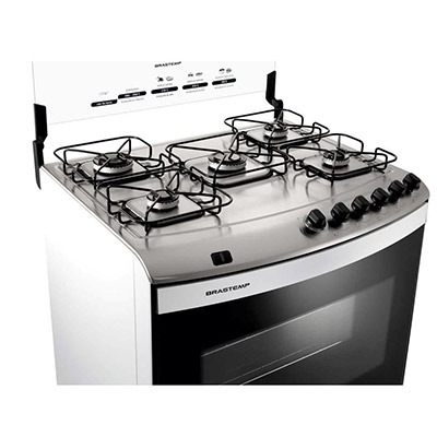 Fogão Brastemp 5 Bocas Clean Maxi BFS5NAB mesa