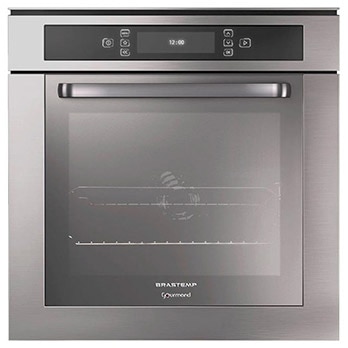 forno de embutir elétrico Brastemp Gourmand B0260AR Inox design