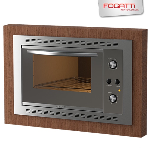 Forno Elétrico Embutir Fogatti F450 Espelhado 45 litros