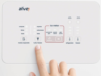 refrigerador brastemp side inverse bro80ab branco 540l painel controle touch