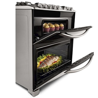 Fogão Electrolux 5 Bocas Celebrate 76DFX com dois fornos