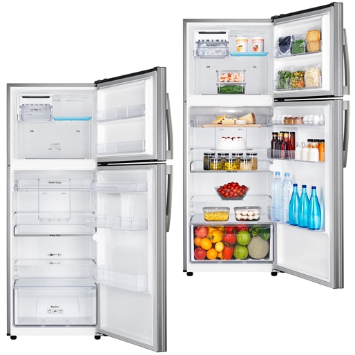 refrigerador samsung top mount freezer display eletronico 385 litros amplo espaco interno
