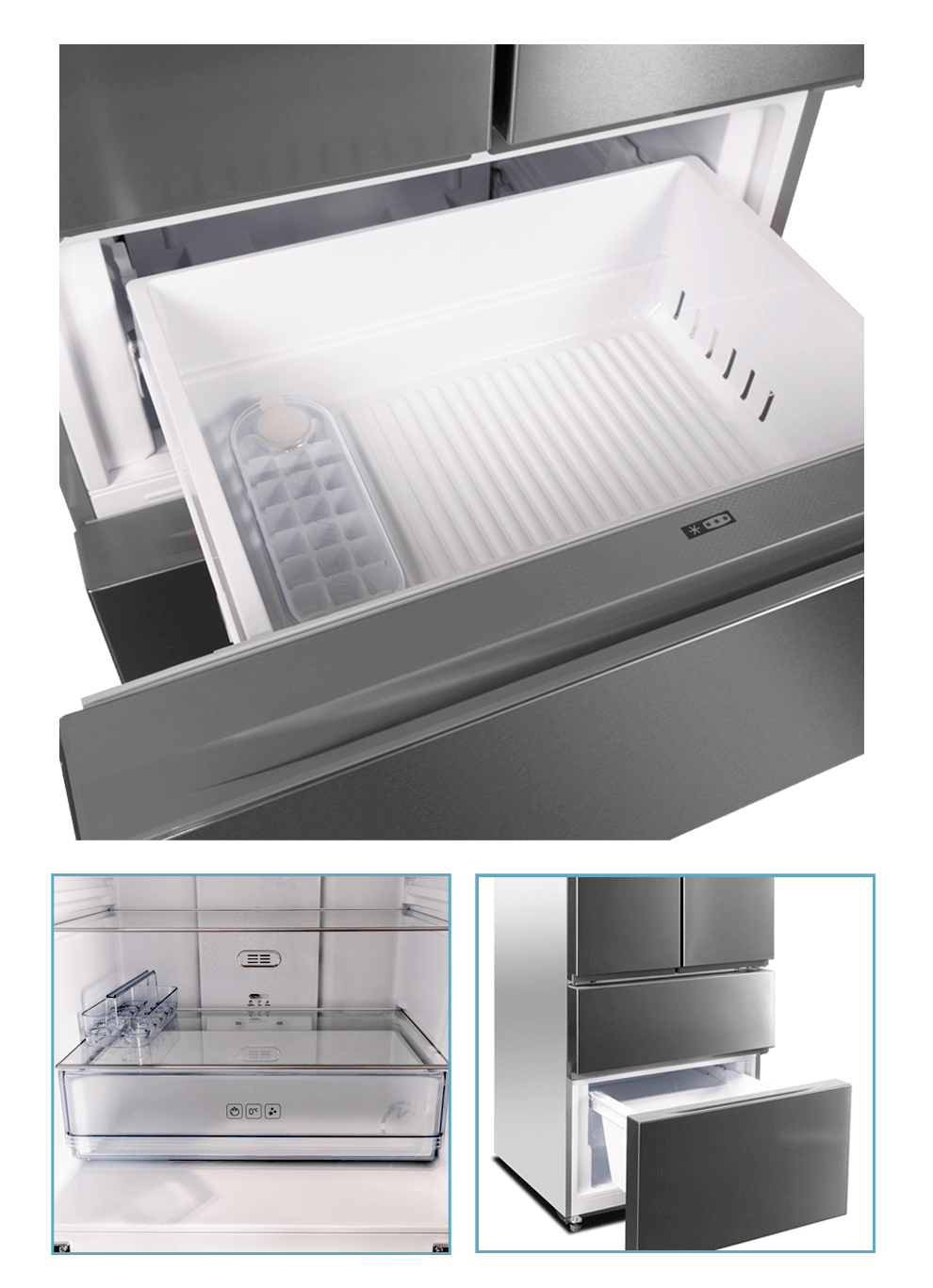 Refrigerador Philco French Door iluminação