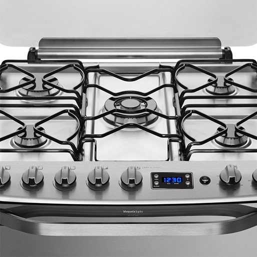 fogão 76rxd 5 bocas mesa inox