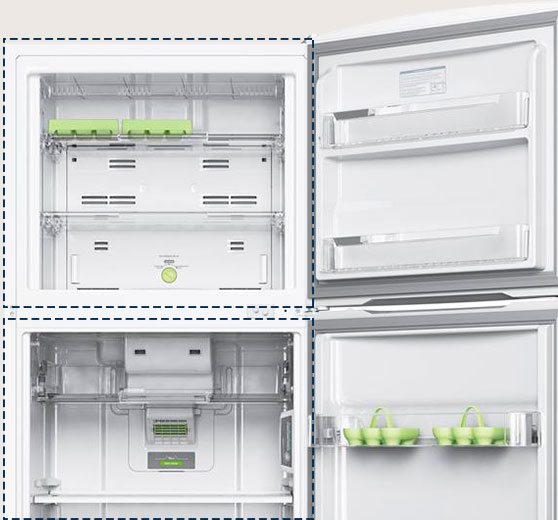 visão interna do Refrigerador Consul CRM54BB