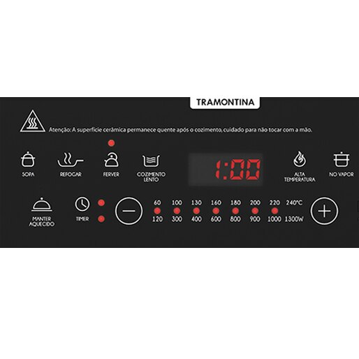 display digital mono cooktop tramontina