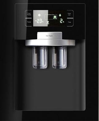 Geladeira Side by Side Samsung RS21HKLMR com dispenser de água e gelo