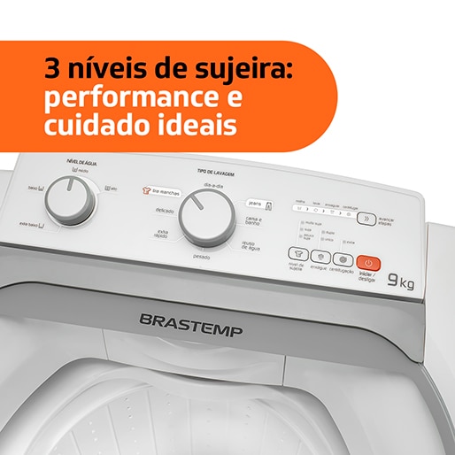 Máquina de lavar Brastemp níveis de sujeira centrifugação