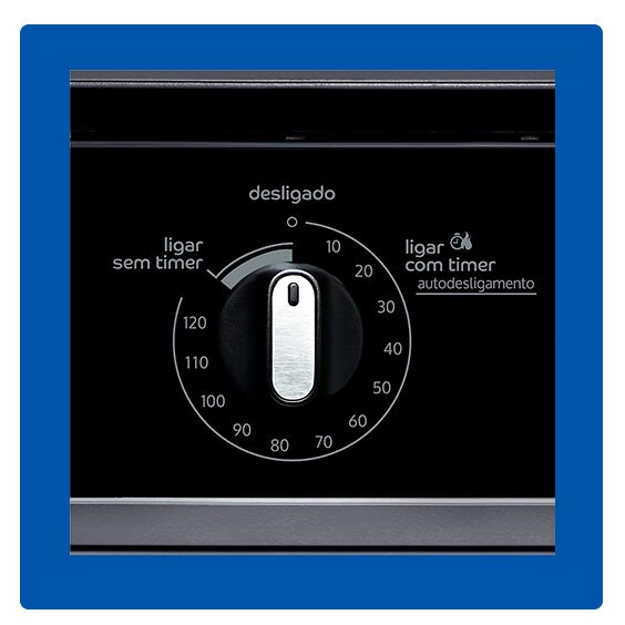 Botão timer com autodesligamento Forno Elétrico Embutir Consul COB84AR timer desligamento automático