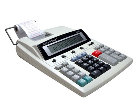 calculadora Procalc LP45 com impressora de lado