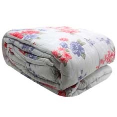 edredom solteiro Santista Prata Lilian 150 fios Coral