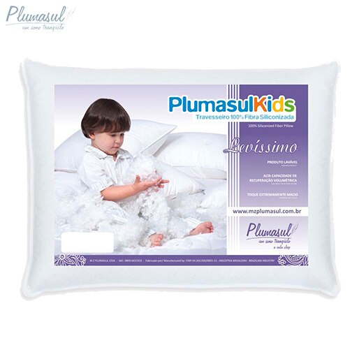Travesseiro Fibra Siliconizada Plumasul 1223 30x40cm Branco sono