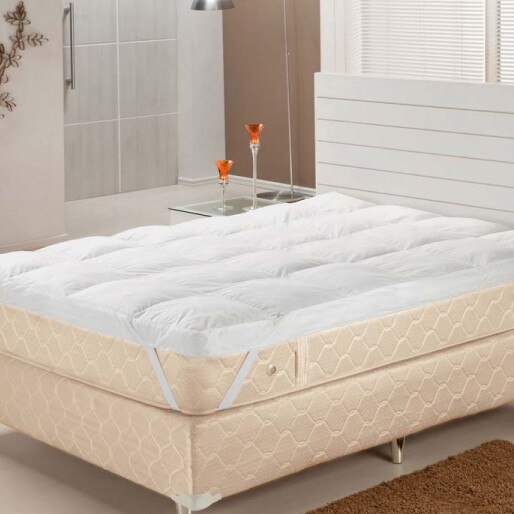 Pillow Top Casal Plumasul 100% Plumas de Ganso Percal 233 fios – Branco