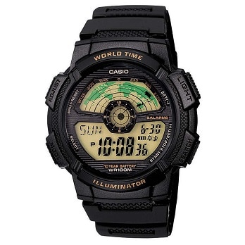 relógio masculino Digital Casio AE 1100W 1BVDF Preto