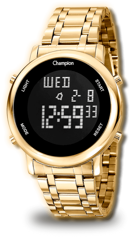Relógio Feminino Digital Champion CH40213H Dourado