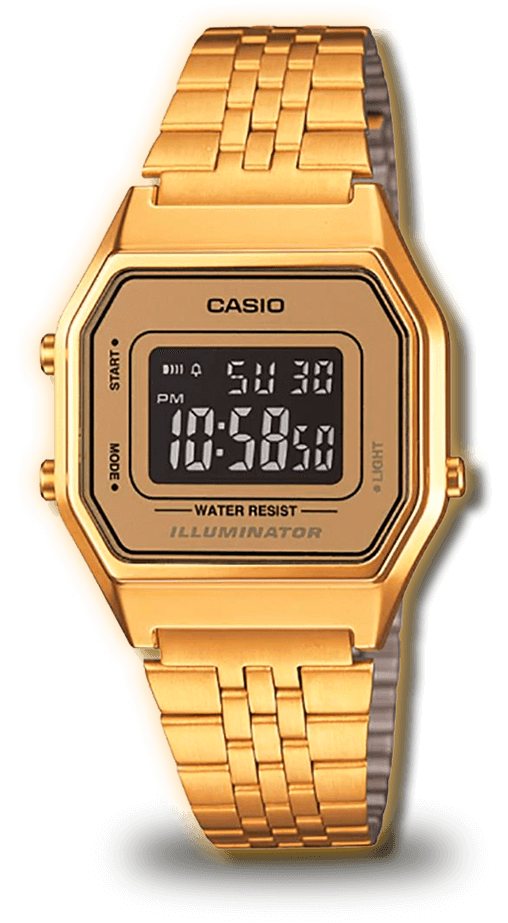Relógio Feminino Digital Casio Vintage LA680WGA-9BDF