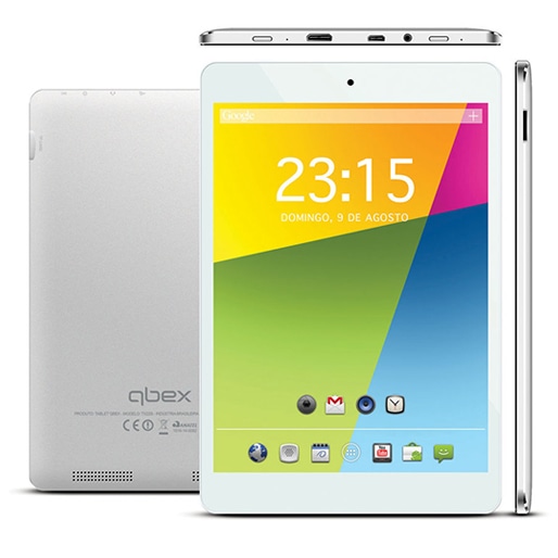 Tablet Qbex TX240 Branco com 8GB, tela 7,85'', WiFi, Câmera 2MP