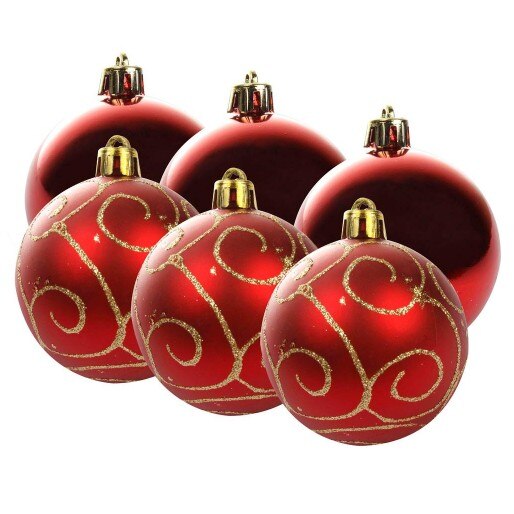 Conjunto 6 Bolas de Natal