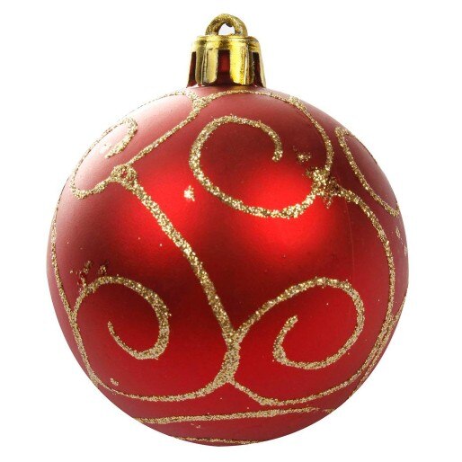 Bolas de Natal de cor vermelha
