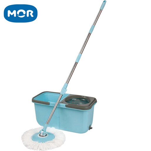 Esfregão Mop Limpeza Prática Mor 8297 Balde Azul
