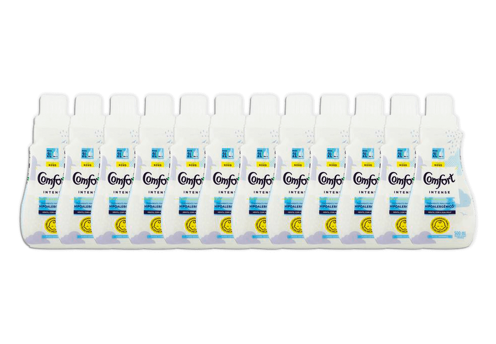 Amaciante Comfort Concentrado Intense Puro Cuidado 500ml 12 Unidades