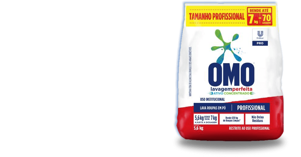 Sabão Pó Omo Lavagem Perfeita Pro rendimento remove manchas