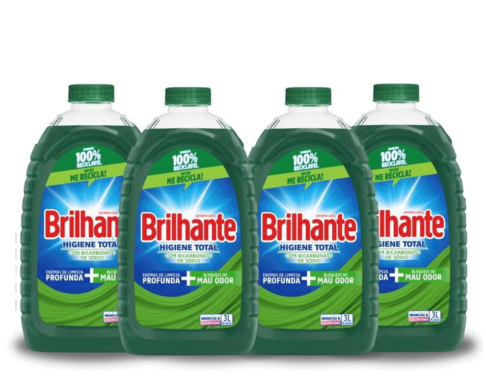 Sabão Líquido Brilhante Higiene Total 4 Unidades