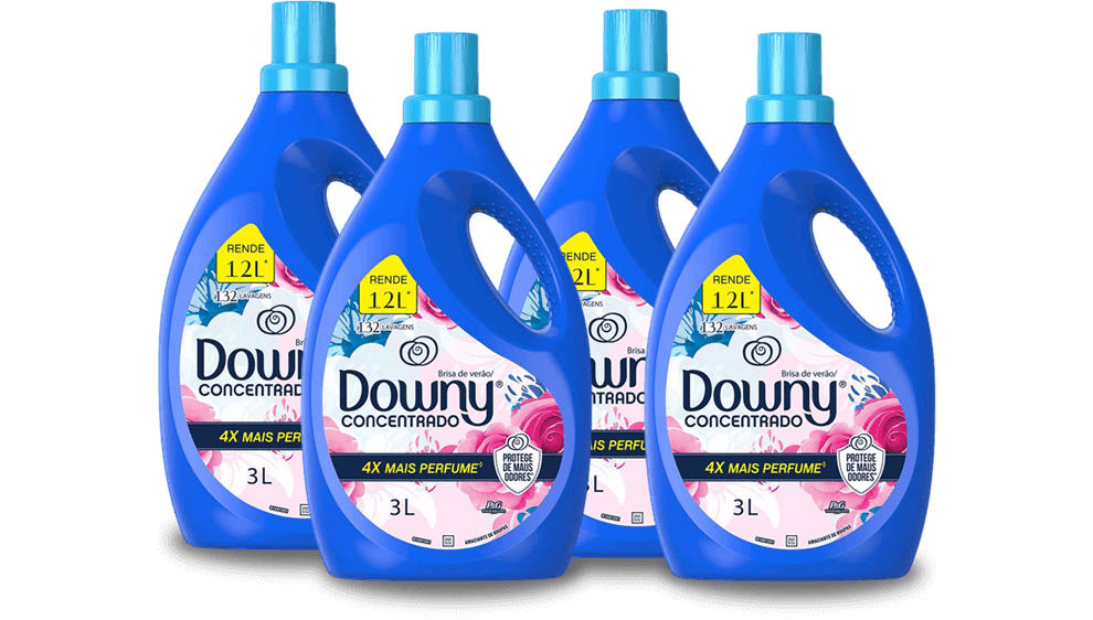 Amaciante Downy Concentrado Brisa de Verão 3L 4 Unidades