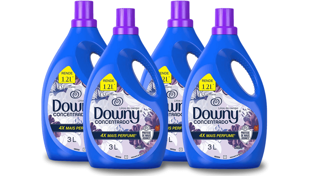Amaciante Downy Concentrado Lírios do Campo 3L 4 Unidades