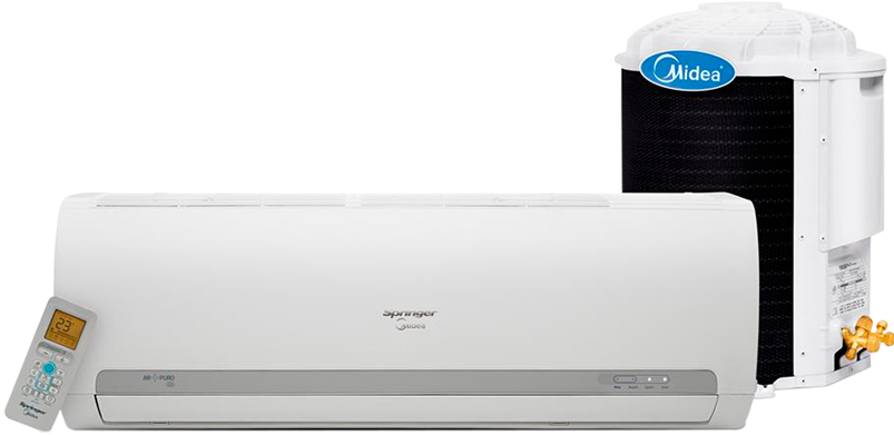 comodo refrigerado ventilação slipt Springer Midea controle remoto