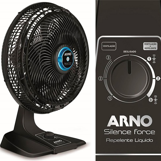 ventilador arno repelente 3 velocidades