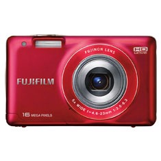 câmera digital Fujifilm Finepix JX580 Vermelha detalhe