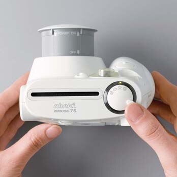 câmera instantânea Fujifilm Instax 7S Branca de cima
