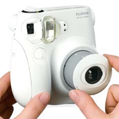 câmera instantânea Fujifilm Instax 7S Branca detalhe
