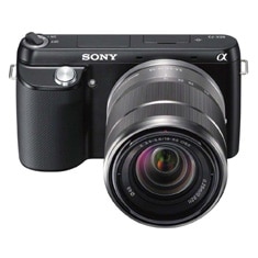 câmera digital Sony NEX F3 de frente